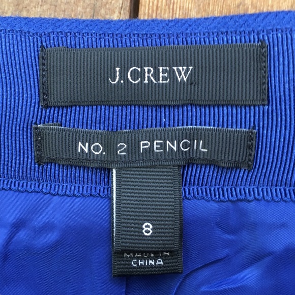 J. Crew No. 2 Pencil Skirt Wool Blue 8 - Picture 3 of 5